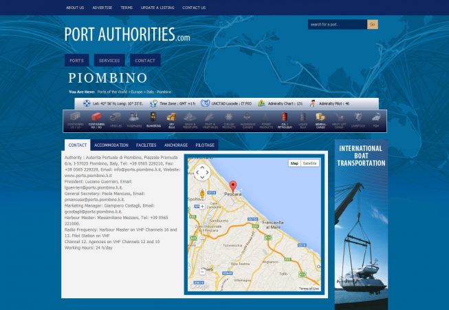 Port Authorities website